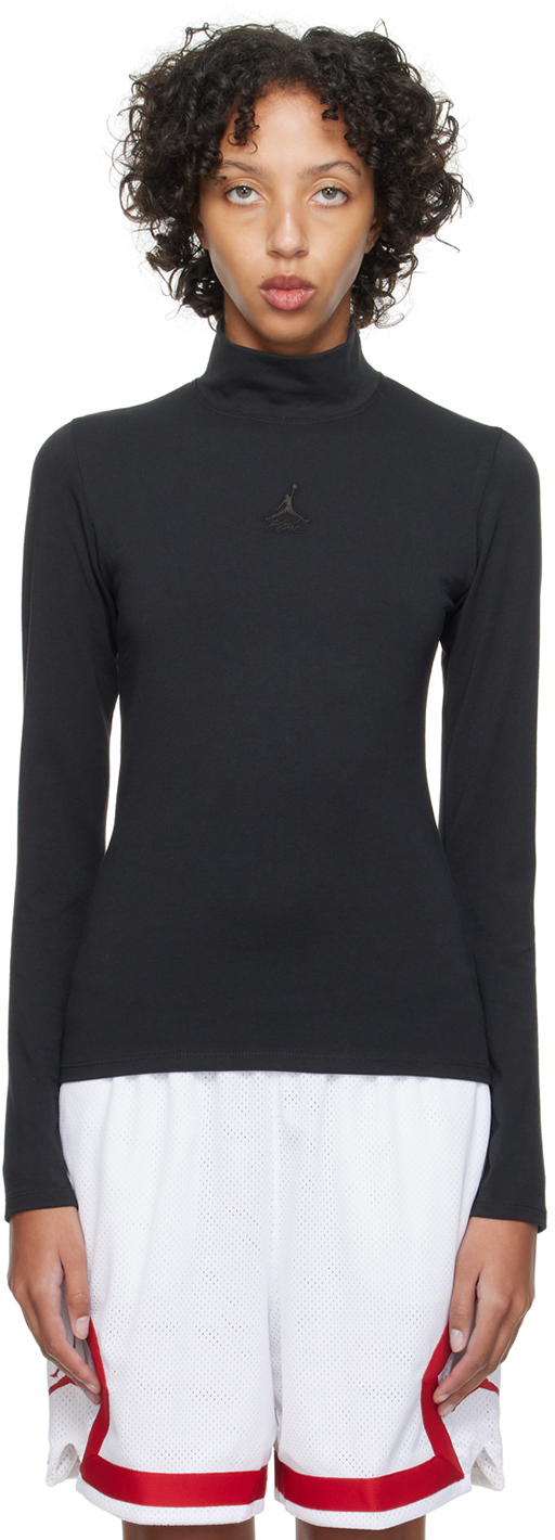 Nike Black Embroidered Long Sleeve T-shirt