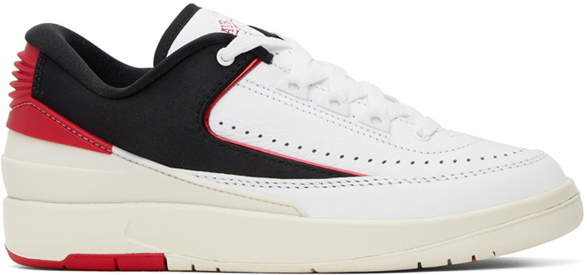 White & Black Air Jordan 2 Retro Low Sneakers