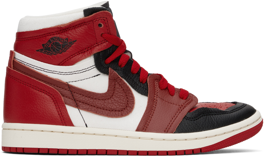Nike Air Jordan 1 Retro High Sneakers In Black And Red