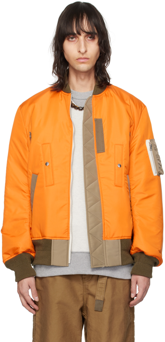 Orange Zip Reversible Jacket