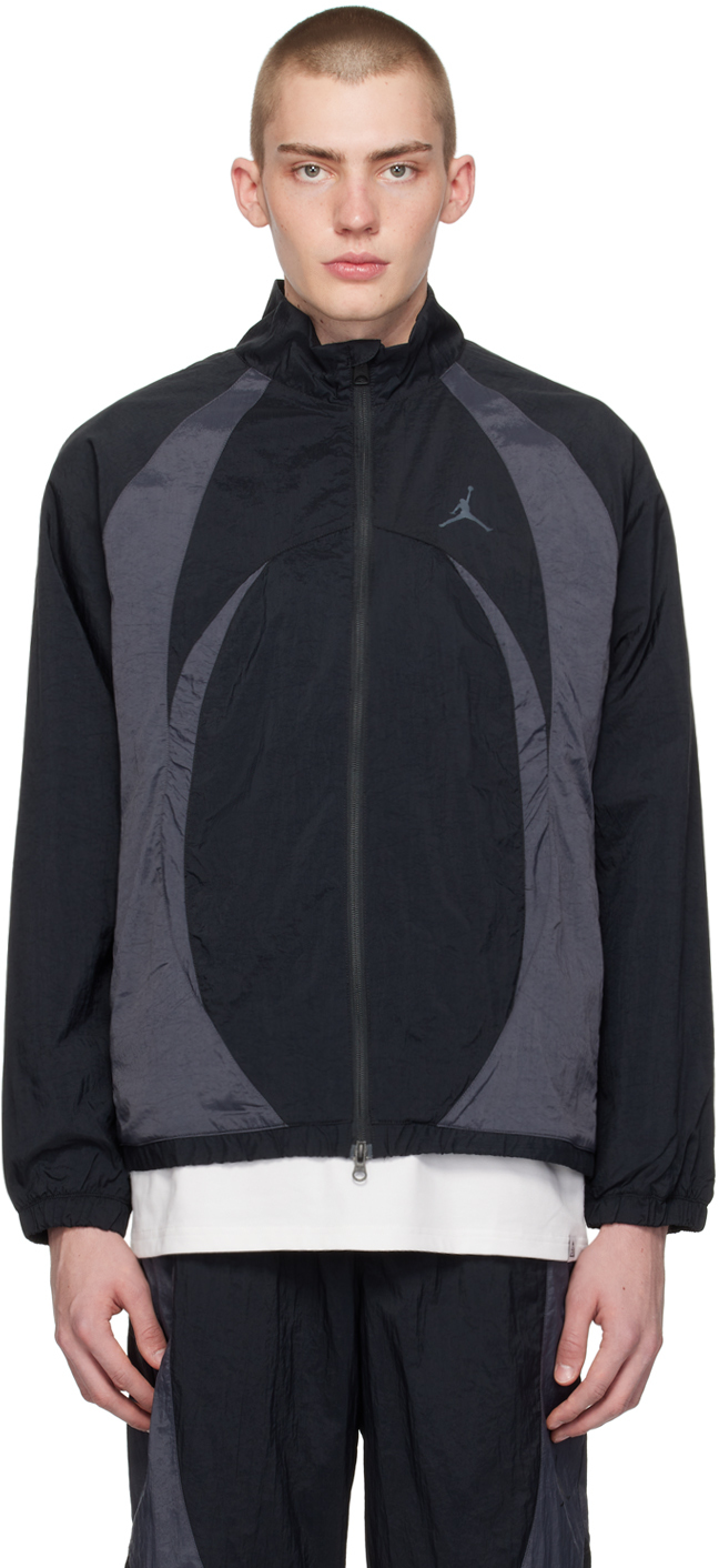 Shop Nike Black & Gray Sport Jam Jacket In Black/dark Shadow/da