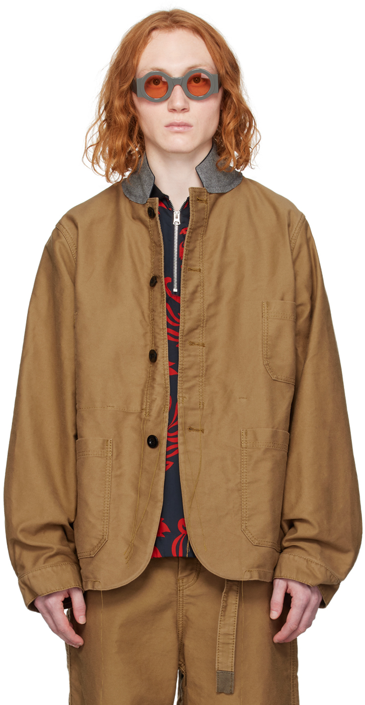 ジャケット・アウター sacai Nylon Blouson Size 3 beige sacai Nylon Blouson Size 3 beige Military
