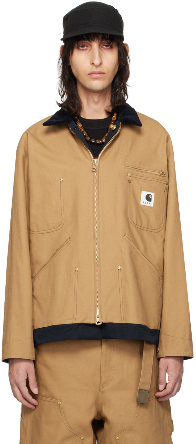 Beige Carhartt WIP Edition Reversible Jacket by sacai on Sale