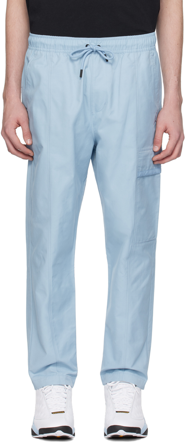 Shop Nike Blue Essentials Cargo Pants In Blue Grey