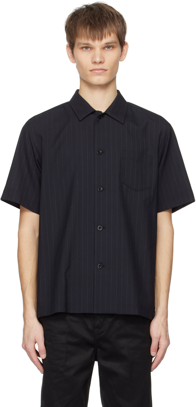 sacai Black Expansion Panel Shirt