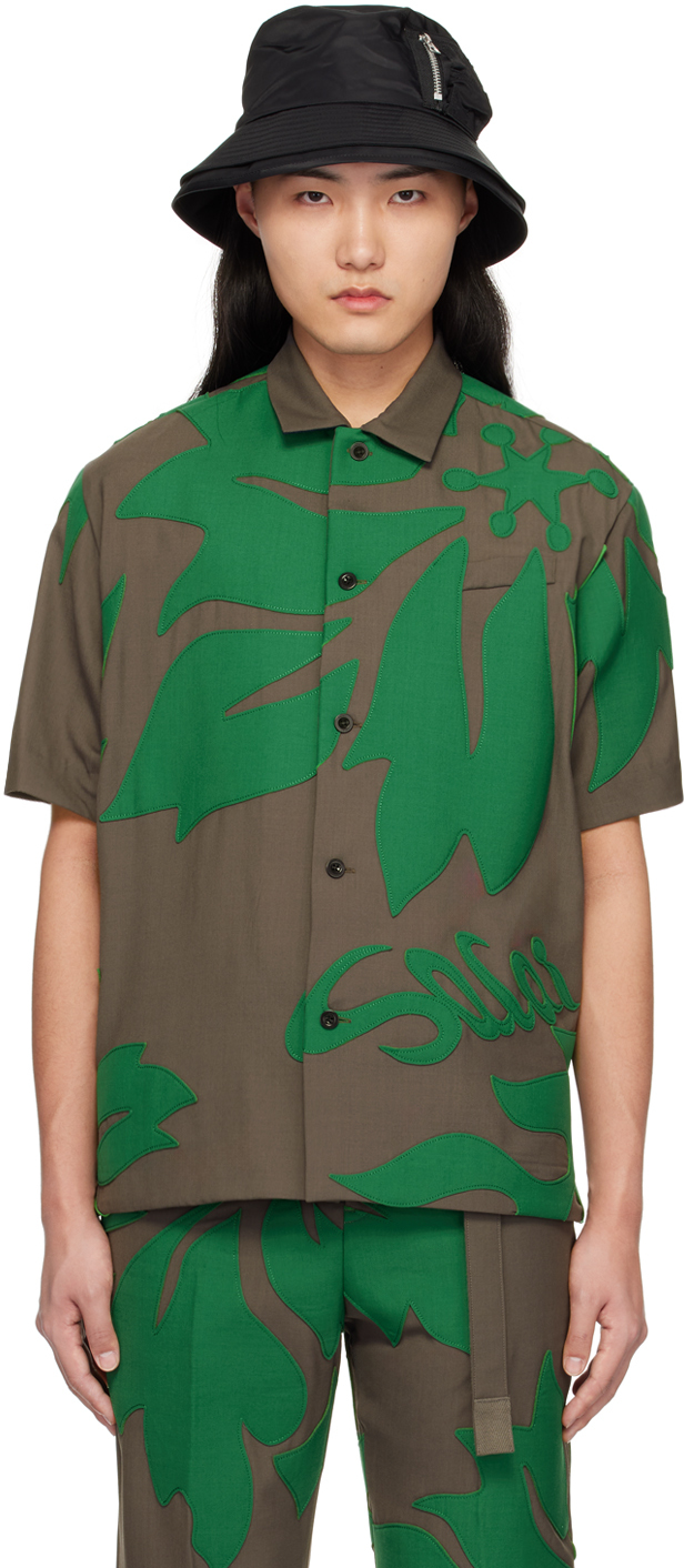 Brown & Green Floral Shirt