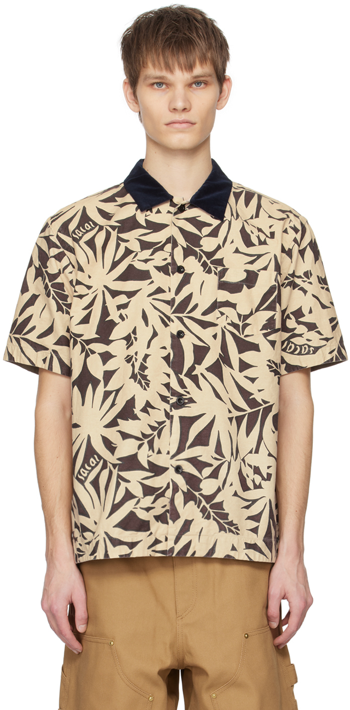 Brown & Beige Leaf Shirt