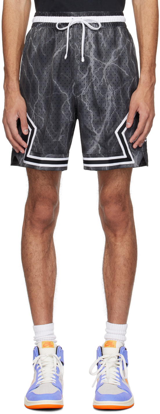 Nike Jordan: Black AOP Sport Diamond Shorts | SSENSE Canada