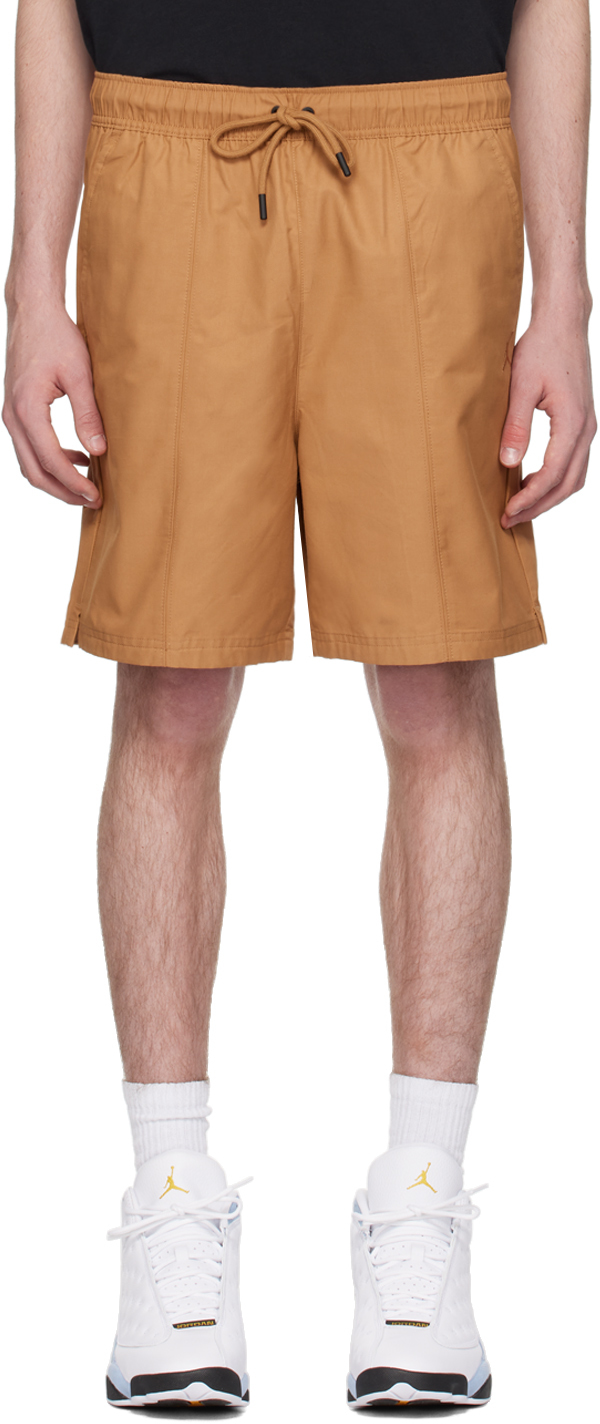 Shop Nike Tan Essentials Shorts In Legend Dk Brown