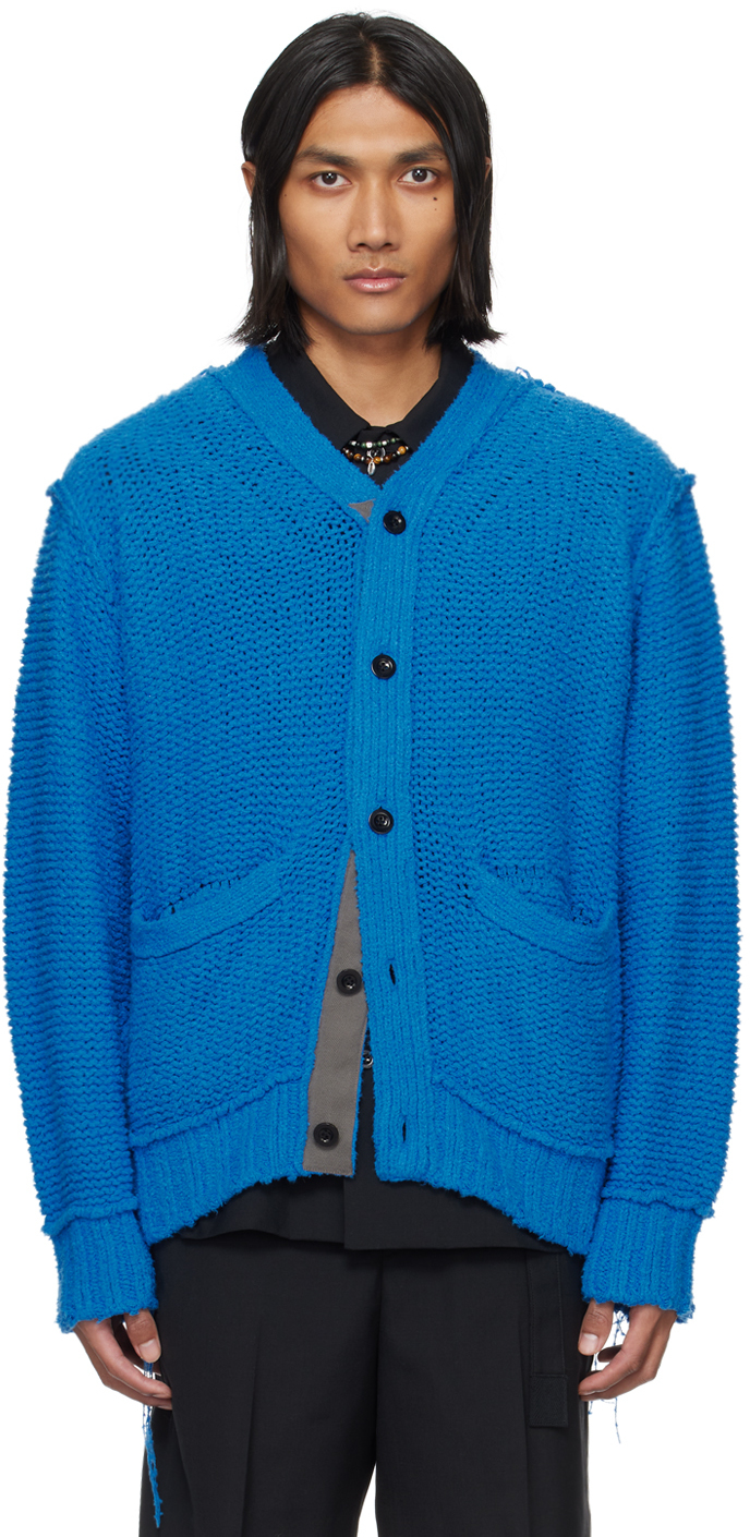 Blue Loose Thread Cardigan