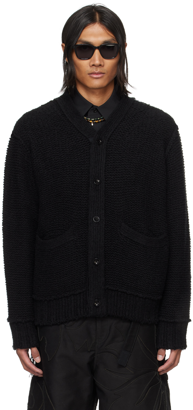 Black Loose Thread Cardigan