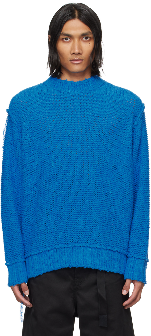 Blue Loose Thread Sweater