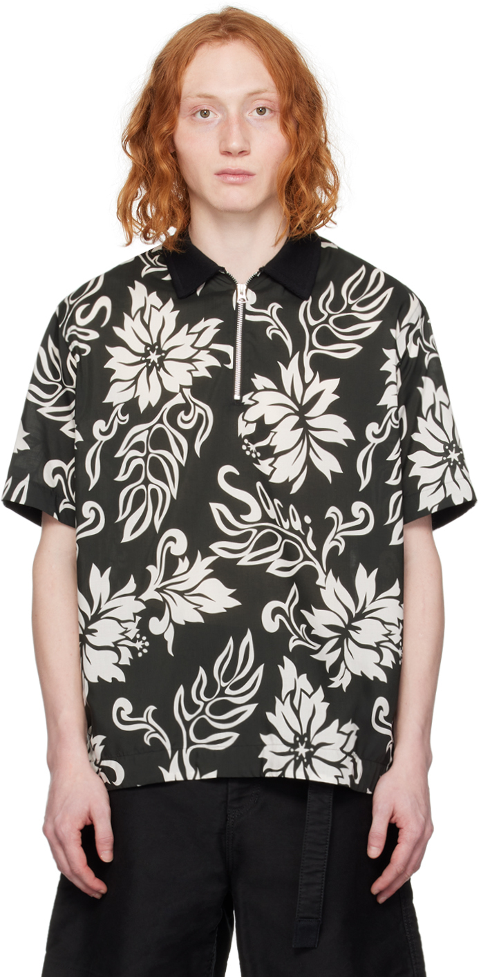 Black & White Floral Shirt