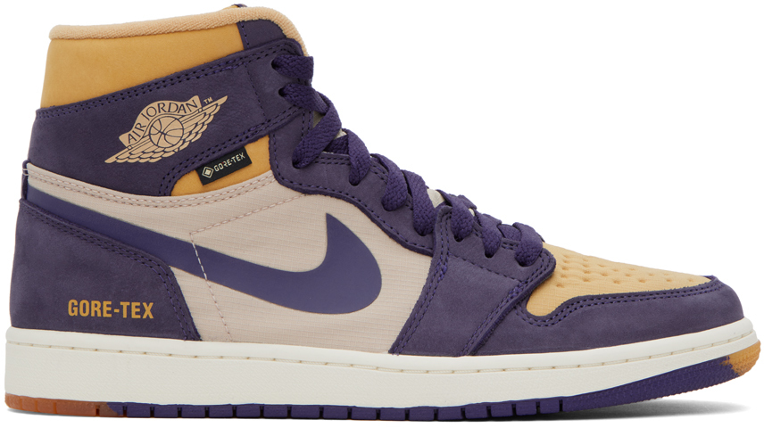 Purple & Yellow Air Jordan 1 High Element Sneakers