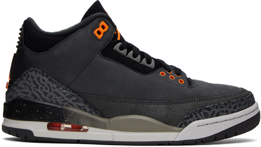 Shop Nike Black Air Jordan 3 Retro Sneakers In Night Stadium/total