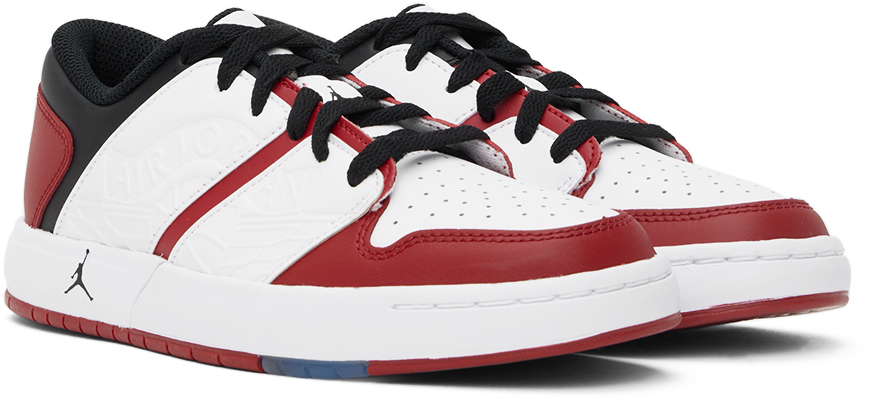 NIKE KIDS WHITE NU RETRO 1 LOW BIG KIDS SNEAKERS 