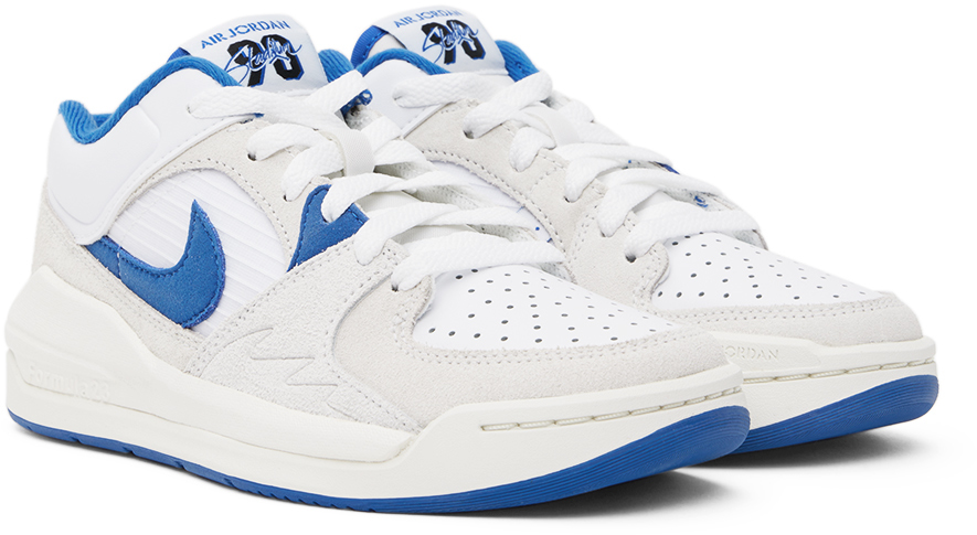 Nike Jordan Stadium 90 Sneakers In White/game Royal-bla