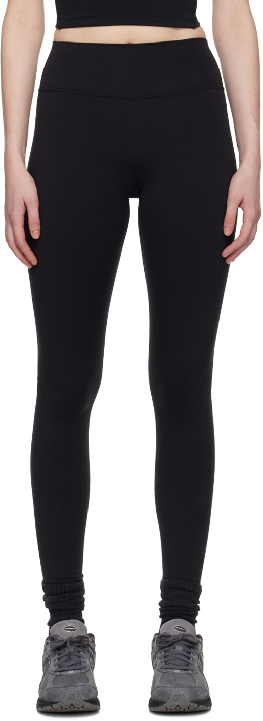 Sporty & Rich Logo Printed High-waisted Leggings in Red
