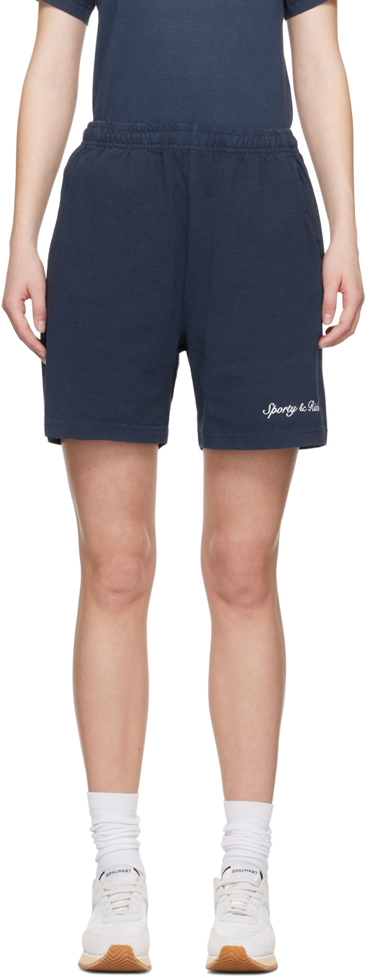 Sporty And Rich Navy Syracuse Shorts