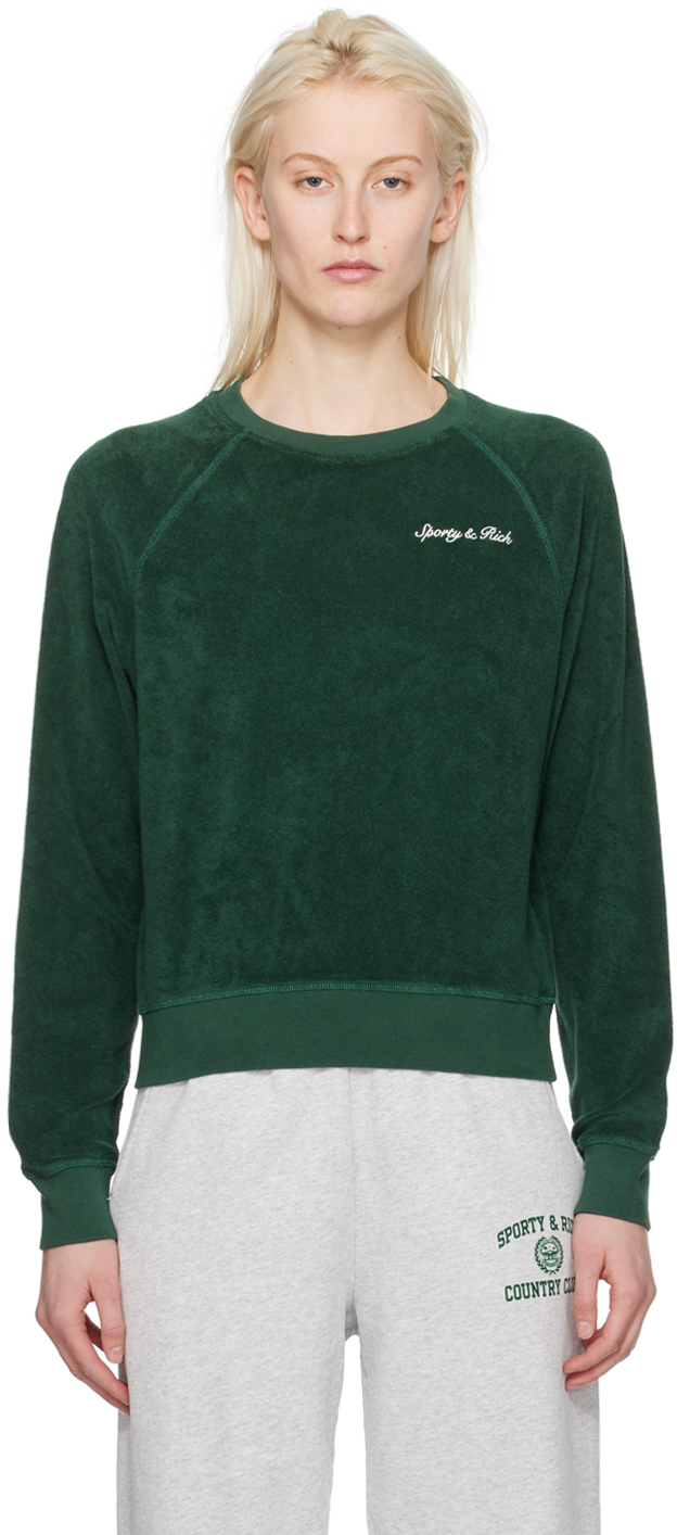 Sporty & Rich Green Syracuse Sweatshirt SSENSE