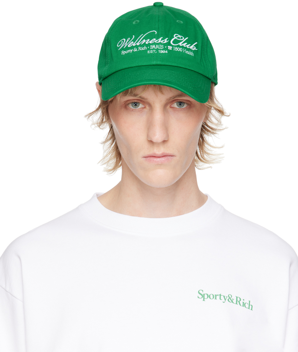 Sporty And Rich Green '1800 Health' Cap In Verde