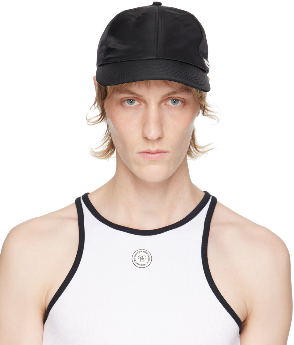 Black 'Good Health' Cap by Sporty & Rich on Sale