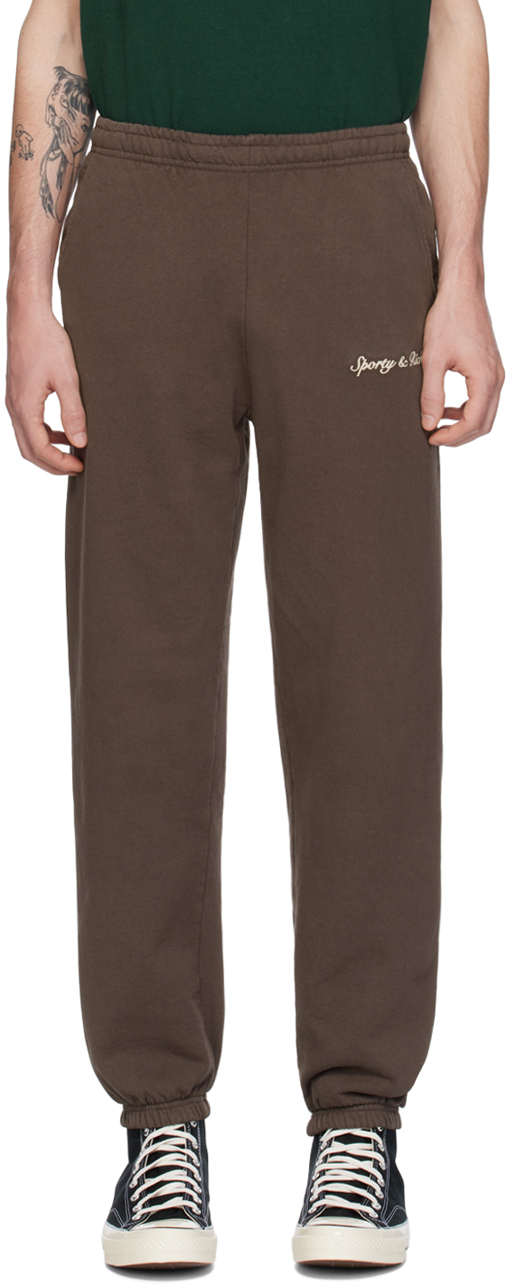 Sporty And Rich Brown Syracuse Sweatpants In Chocolate
