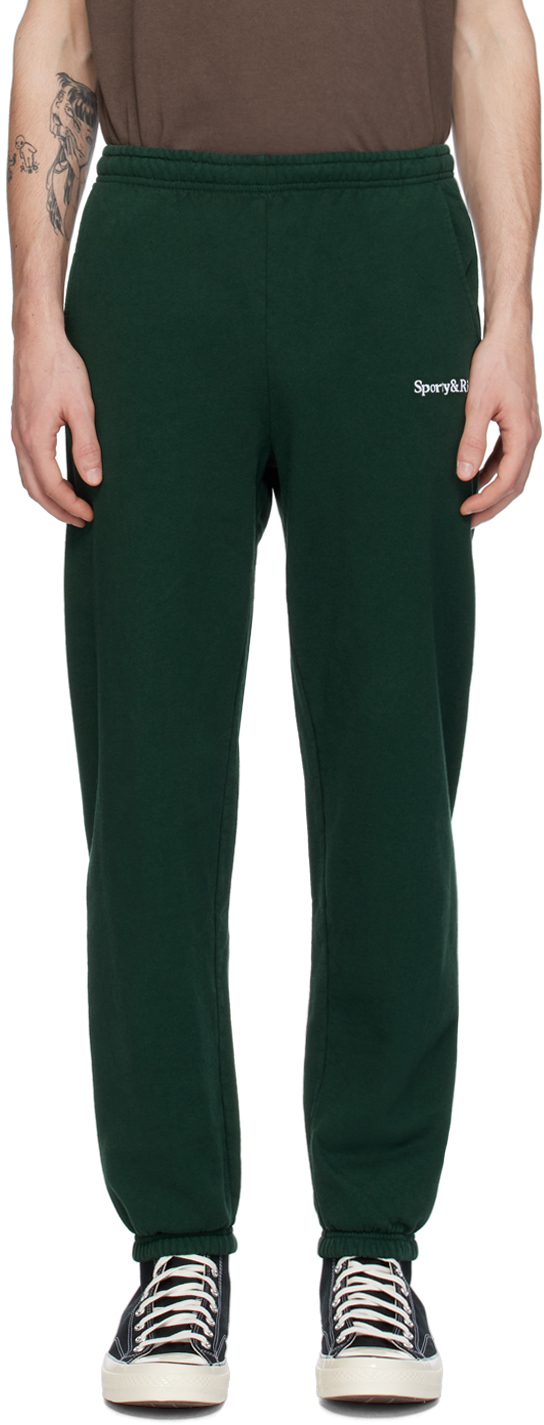Sporty And Rich Green Embroidered Sweatpants