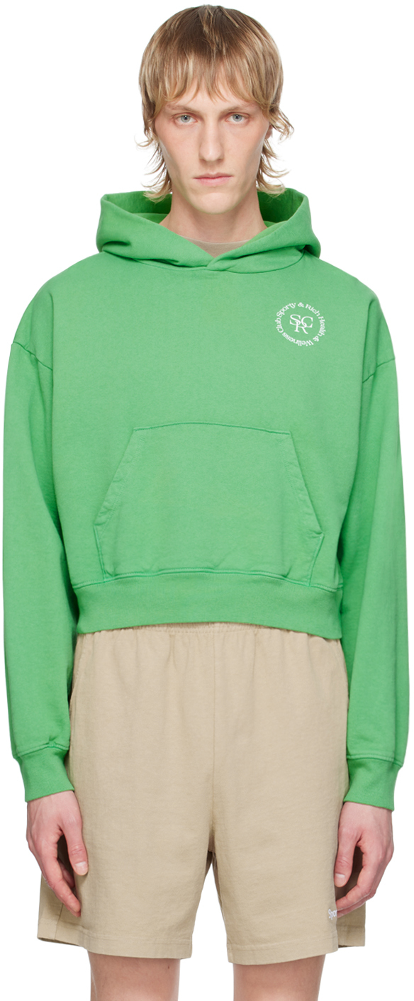 Shop Sporty And Rich Green Srhwc Hoodie In Verde