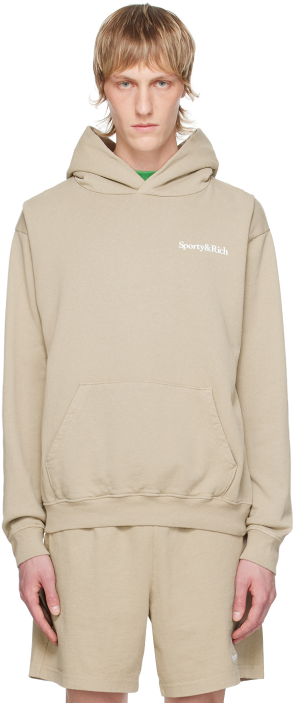 Taupe 'Health Is Wealth' Hoodie