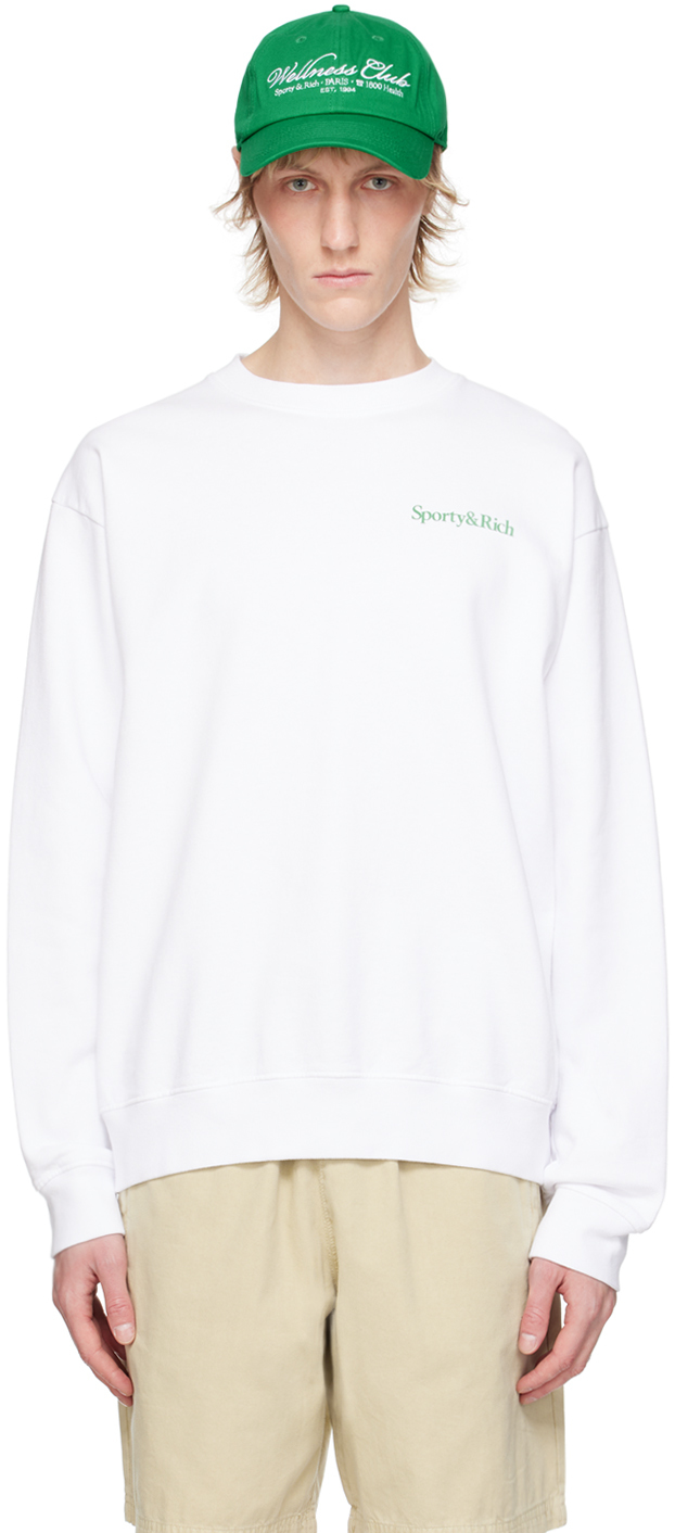Shop Sporty And Rich White 'drink More Water' Sweatshirt
