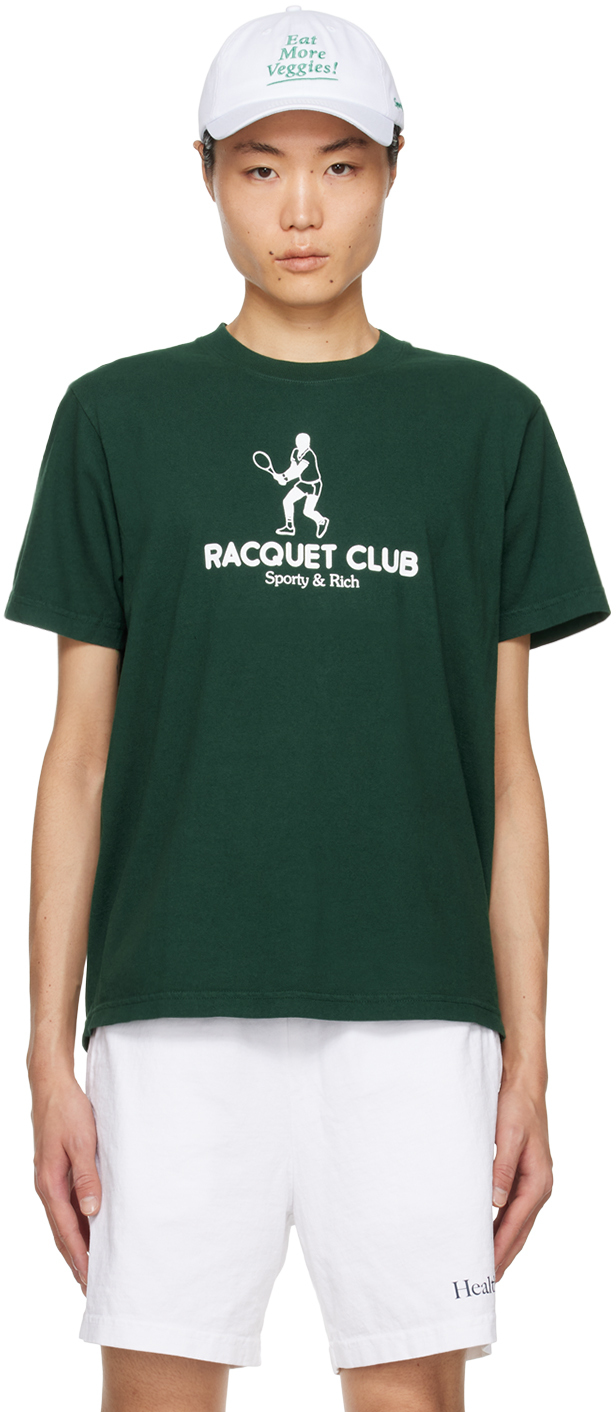 Sporty And Rich Green Backhand T-shirt In Forest