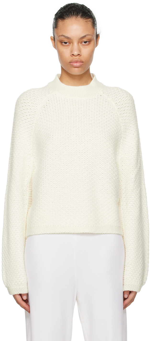 Arch4 White Hull Sweater In Ivory