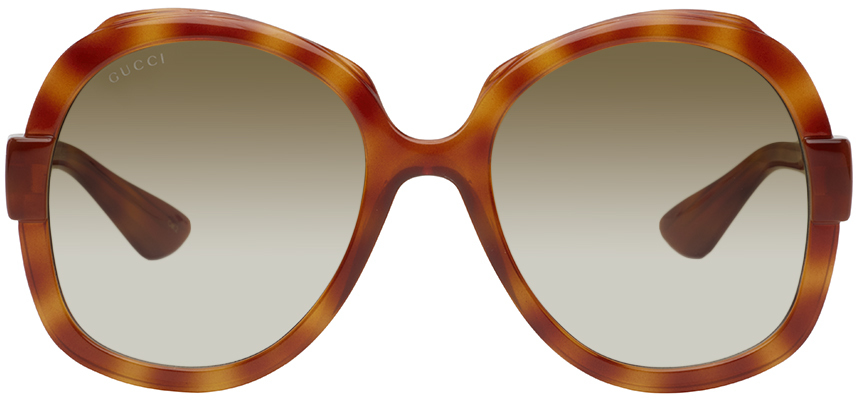 Gucci Tortoiseshell Round Frame Sunglasses