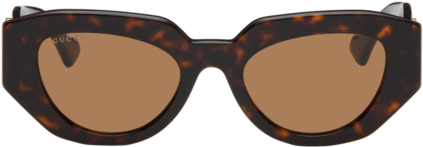 Tortoiseshell Geometric Sunglasses