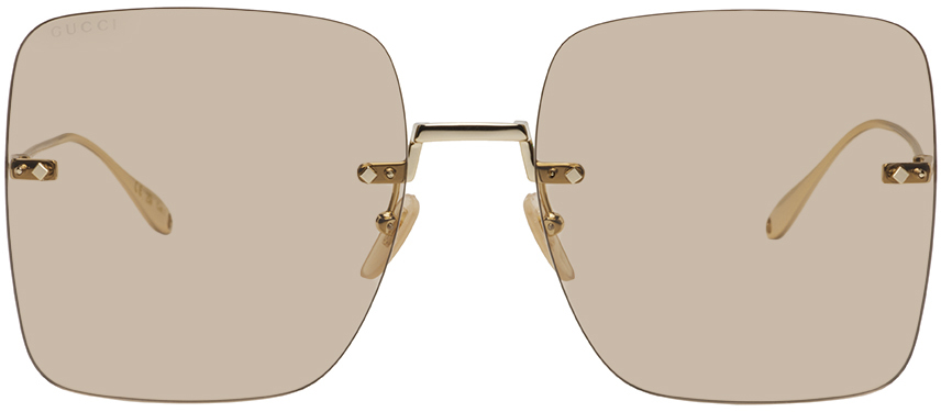 Gucci square clearance rimless sunglasses