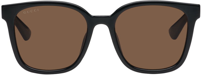 Gucci Gray Square Acetate Sunglasses