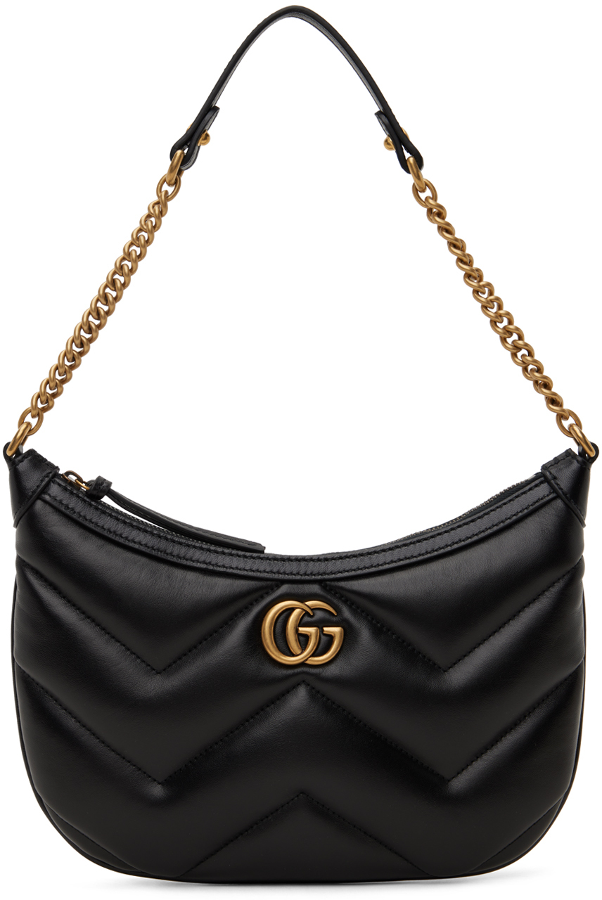 Black Small GG Marmont Shoulder Bag