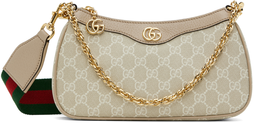 Gucci Ophidia GG Monogram Leather and Canvas Yellow Brown Shoulder Bag -  Chronostore