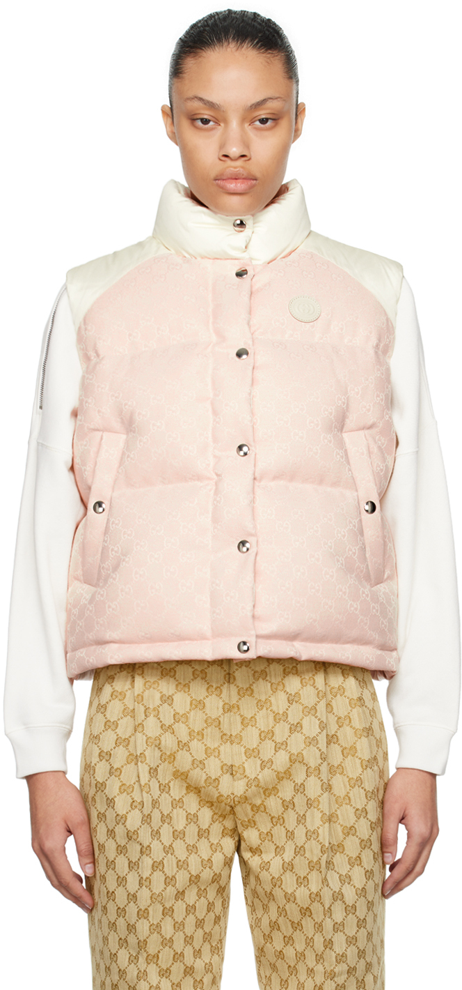 GUCCI PINK GG DOWN VEST