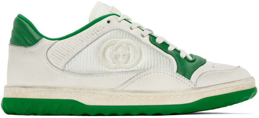 Gucci Green & Off-white Mac80 Sneakers In 9148 Gard-sil/du.mi/