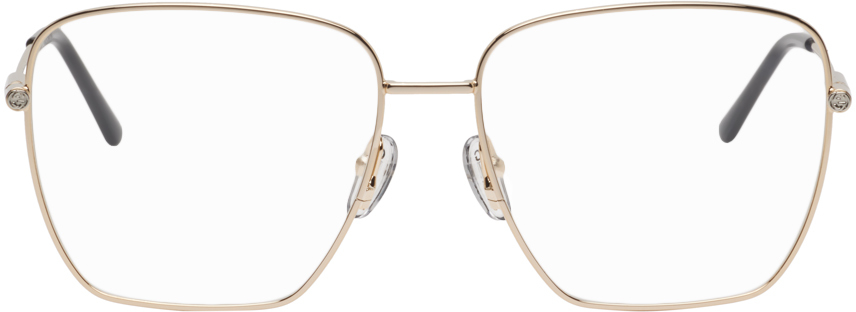 Gold Square Glasses