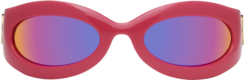 Gucci Pink Oval Sunglasses