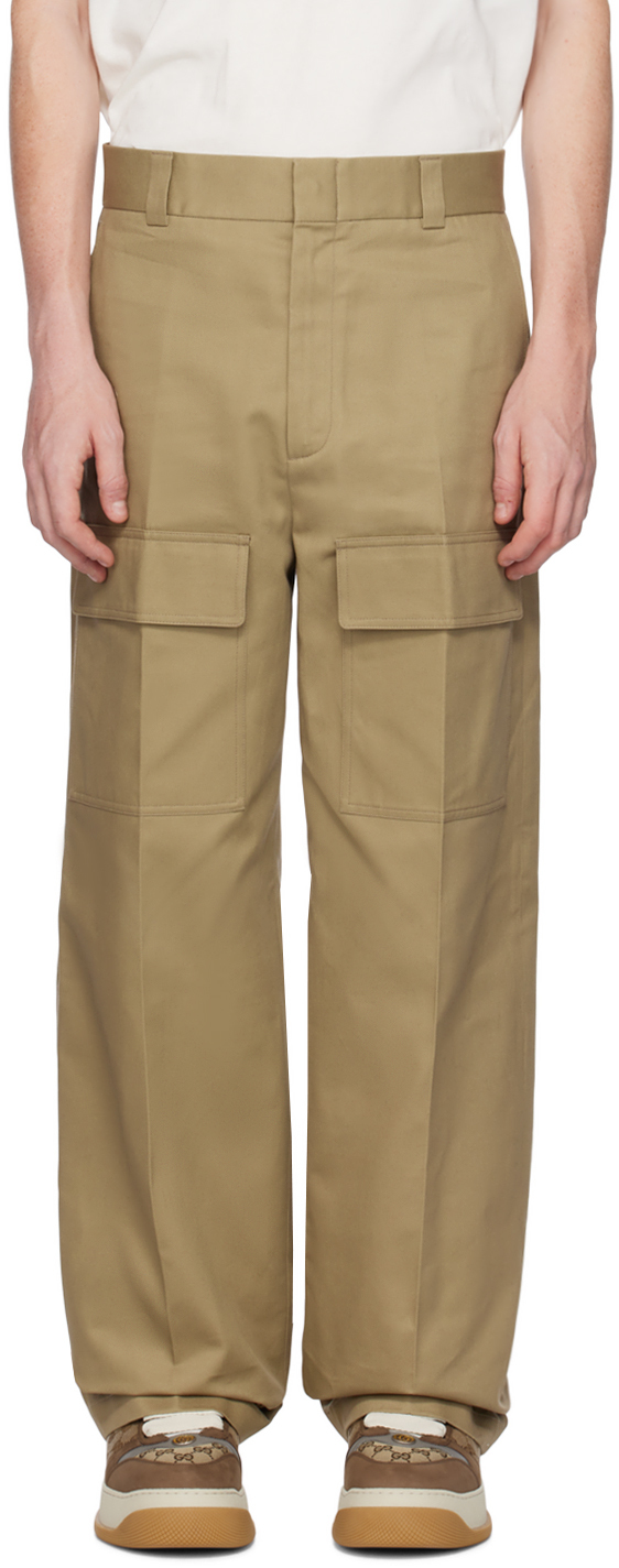 Brown Cargo Pocket Trousers