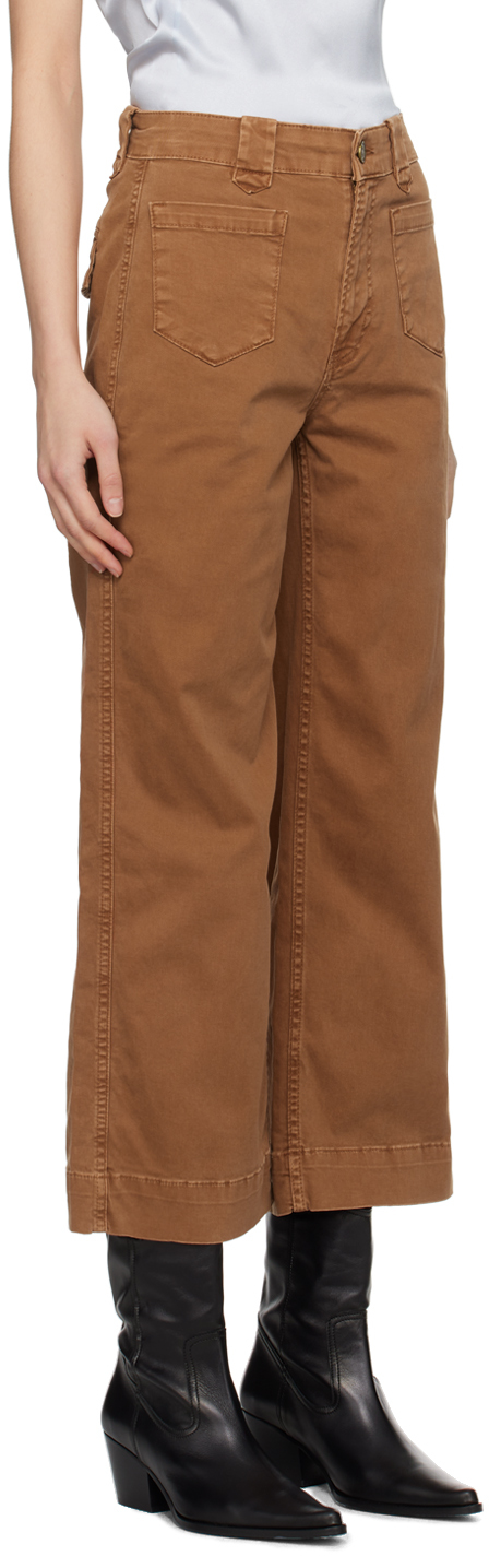 Frame Brown Utility Jeans In Washed Sahara
