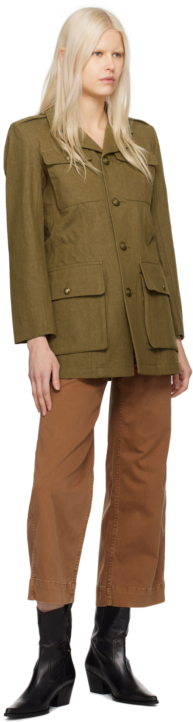 Frame Brown Utility Jeans In Washed Sahara