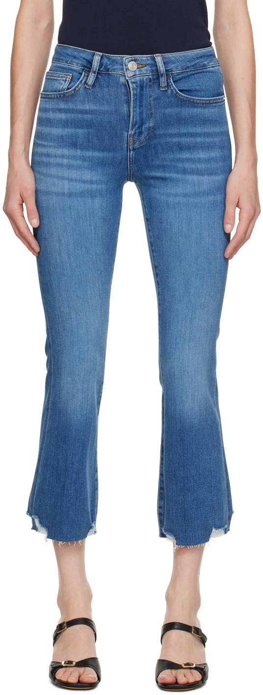 Frame Blue 'le Crop Mini' Jeans In Jetty Modern Chew