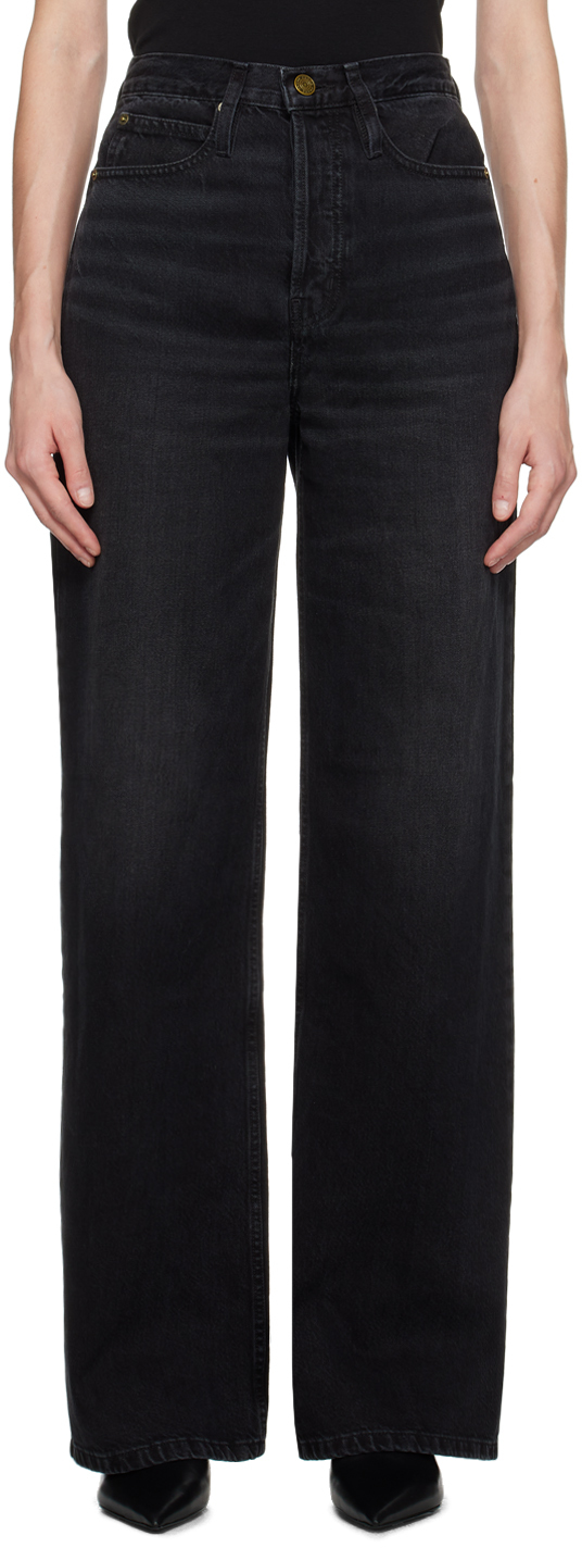 Frame The 1978 Wide-leg Jeans In Black