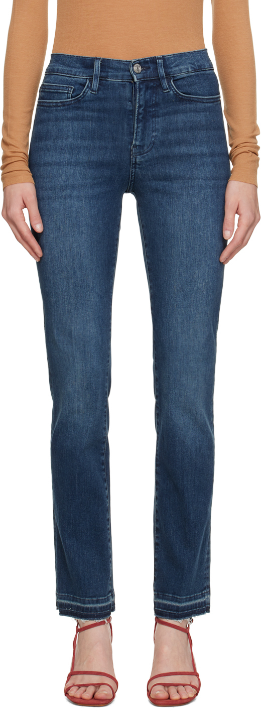 Frame Blue 'le High Straight' Jeans In Mnse Moonstone