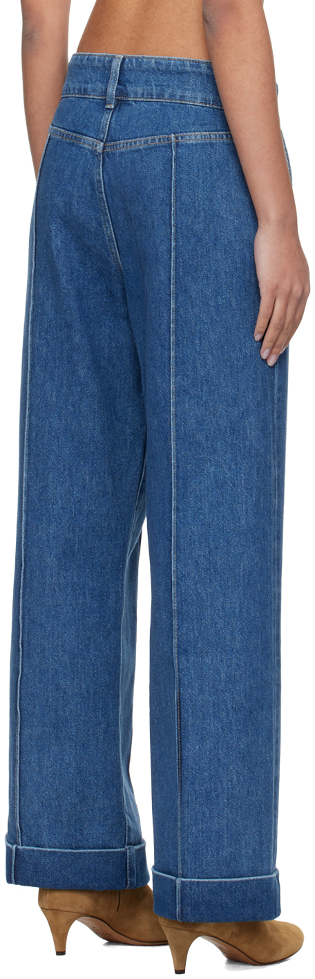 Frame Denim 70s Cuffed Lago Di Como Straight Jean In Lago Di Como